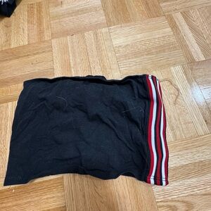 Black Tube Top with Red and White Stripes - Brooklyn Karma